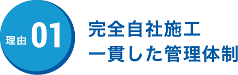 完全自社施工一貫した管理体制